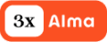 Badge Alma orange 3x